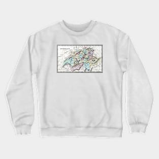 1835 Map of Switzerland Crewneck Sweatshirt